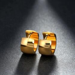 Elegance Prémium minőségű nemesacél karika fülbevaló arany fazonban 6.8 mm x 13.1 mm (FBV - 093)