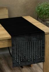 Eurofirany Royal3 bársony asztali futó Fekete 35x180 cm