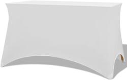 vidaXL Huse elastice pentru masă, 120 x 60, 5 x 74 cm , alb, 2 buc (132033) - vidaxl