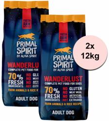 PRIMAL Spirit Primal Spirit Dog 70% Wanderlust - pui și somon 2 x 12kg