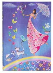 Paperblanks Jegyzetfüzet midi vonalas Paper Blanks keményfedeles gumis Mila Marquis Collection, Spring Rainbow