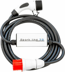 inChaNet SPARK LINE 32 elektromos autó állítható otthoni töltő - (3x32A) 22kW - 7, 5m Type2 kábellel