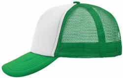 Daiber Șapcă 5 panele MB070 - Albă / verde ferigă | uni (MB070-1713382)