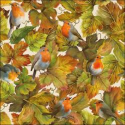 Ambiente Hidden Robins papírszalvéta 33x33cm, 20db-os