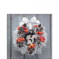 Ambiente Squirrel in Wreath papírszalvéta 25x25cm, 20db-os