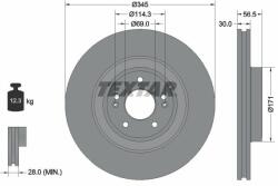 TEXTAR Disc frana TEXTAR PRO+ 92314805 (92314805)