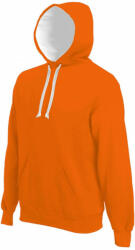 Kariban KA446 MEN'S CONTRAST HOODED SWEATSHIRT (ka446or/wh-4xl)