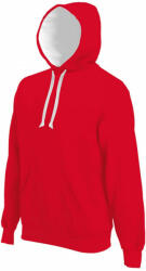 Kariban KA446 KONTRASZTOS KAPUCNIS PULÓVER (ka446re/wh-2xl)