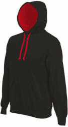 Kariban KA446 KONTRASZTOS KAPUCNIS PULÓVER (ka446bl/re-xl)
