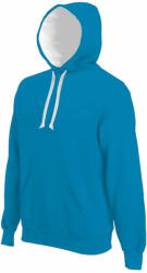 Kariban KA446 MEN'S CONTRAST HOODED SWEATSHIRT (ka446tb/wh-l) - polokozpont