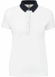 Kariban KA261 NŐI KÉTTÓNUSÚ JERSEY GALLÉROS PÓLÓ (ka261wh/nv-2xl)