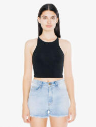 American Apparel AA8369 NŐI PAMUT SPANDEX UJJATLAN RÖVID FAZONÚ TOP (aa8369bl-s) - polokozpont