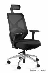 UNIQUE HERO ergonomikus irodai szék, szövet ülőlap, hálós háttámla, fekete