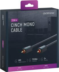 clicktronic Cablu audio-video Profesional 1x RCA tata-tata 7.5m 75ohm OFC cupru dublu ecaranat AWG24 aurit Clicktronic 70448 (70448)