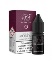 Pod Salt Lichid Tigara Electronica Premium Pod Salt Mixed Berries Ice, 10ml, cu Nicotina, 50VG / 50PG, Fabricat in UK, Premium