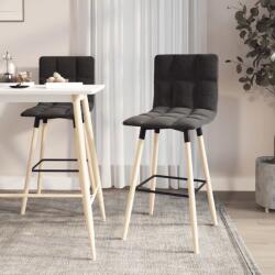 vidaXL Scaune de bar, 2 buc. , negru, material textil (338658)