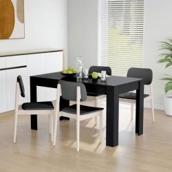 vidaXL Masă de bucătărie, negru, 140x74, 5x76 cm, PAL (804203)