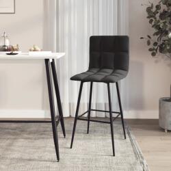 vidaXL Scaun de bar, negru, catifea (338631)