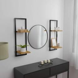 vidaXL Rafturi de perete 2 buc. 25x25x75 cm lemn masiv acacia/oțel (338462) Raft