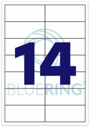 Bluering Etikett címke, 105x42, 4mm, 100 lap, 14 címke/lap Bluering® - tonerpiac