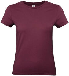 B and C Női rövid ujjú póló B&C #E190 /women T-Shirt -L, Burgundi vörös