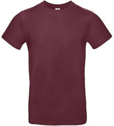B and C Csomag akciós póló (minimum 3 db) Férfi rövid ujjú póló B&C #E190 T-Shirt -3XL, Burgundi vörös