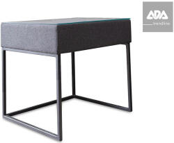 Ada Trendline - Pueblo éjjeliszekrény fém lábakkal, üveglappal (st8) - matracasz