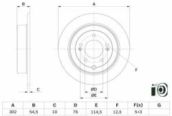 Bosch Disc frana BOSCH 0 986 479 E45 (0 986 479 E45) - automobilus