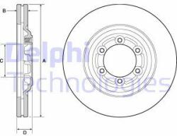 DELPHI Disc frana DELPHI BG4697C (BG4697C) - automobilus
