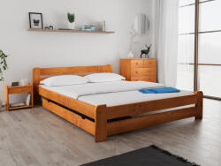 Laura ágy 140x200 cm, égerfa Ágyrács: Lamellás ágyrács, Matrac: Deluxe 10 cm matrac