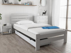  PARIS magasított ágy 90x200 cm, fehér Ágyrács: Léces ágyrács, Matrac: Coco Maxi 20 cm matrac