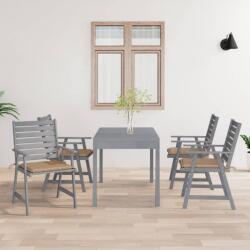 vidaXL Scaune de exterior cu perne, 4 buc. , lemn masiv acacia (3078407)