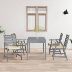 vidaXL Scaune de exterior cu perne, 4 buc. , lemn masiv acacia (3078406)
