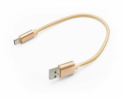 mobilNET Cablu de incarcare si date mobilNET Tip C 2A, 20cm, auriu, pachet Eco