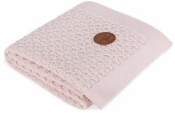 CEBA Pătură tricotată în cutie cadou 90x90 lână roz (AGSW-812-110-130) Lenjerii de pat bebelusi‎, patura bebelusi