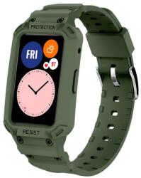 GLACIER Husa de protectie cu curea Huawei Watch Fit / Honor Watch ES verde