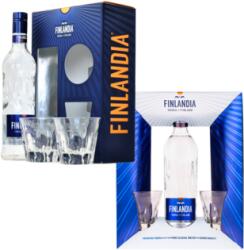 Finlandia + 2 pohárral 40% 0, 7L ajándékcsomagolás 2 pohárral
