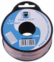 Cabletech Cablu difuzor CCA 2x1.00mm transparent 10m (KAB0395) - electrostate