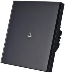 Luxion Buton Sonerie cu Touch, cu Revenire, din Sticla LUXION - culoare negru