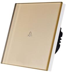 Luxion Buton Sonerie cu Touch, cu Revenire, din Sticla LUXION - culoare auriu