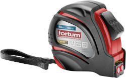 Fortum mérőszalag, 1 stop, ABS ház, gumírozott; 5x19mm nylon bevonatú szalag, mágneses vég