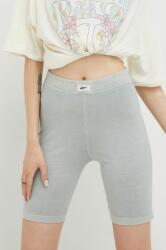 Reebok Classic pantaloni scurti femei, culoarea gri, neted, high waist 9BYY-SZD02D_90X