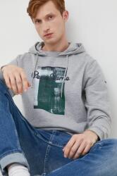 Pepe Jeans bluza barbati, culoarea gri, cu imprimeu 9BYY-BLM0DF_09X