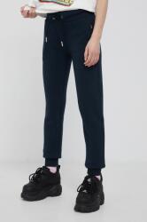 Superdry Pantaloni femei, culoarea albastru marin, material neted 9BY8-SPD0WH_59X