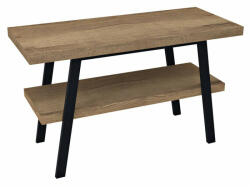 SAPHO Twiga mosdótartó asztal polccal 120x72x50 cm, matt fekete/rover tölgy VC453-120-4 (VC453-120-4)