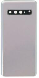 tel-szalk-1929691728 Samsung Galaxy S10 5G fehér Akkufedél hátlap - kamera lencse burkolati elem ragasztóval (tel-szalk-1929691728)