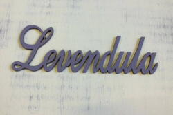 Fa "Levendula" felirat lila 15cm (17761_L)
