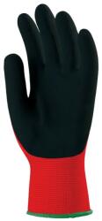 Ganteline Mártott fekete Latex, Piros Textil Kézháttal(8) (GAN1LACI08)