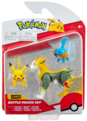 Pokémon Set figurine Pokemon, model Mudkip, Pikachu si Boltund, 5-7 cm (PKW2676) Figurina