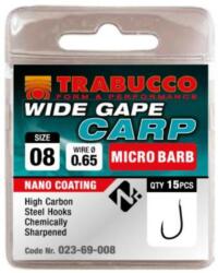 Trabucco Wide Gape Carp mikro szakállas horog, méret: 08 (023-69-008)